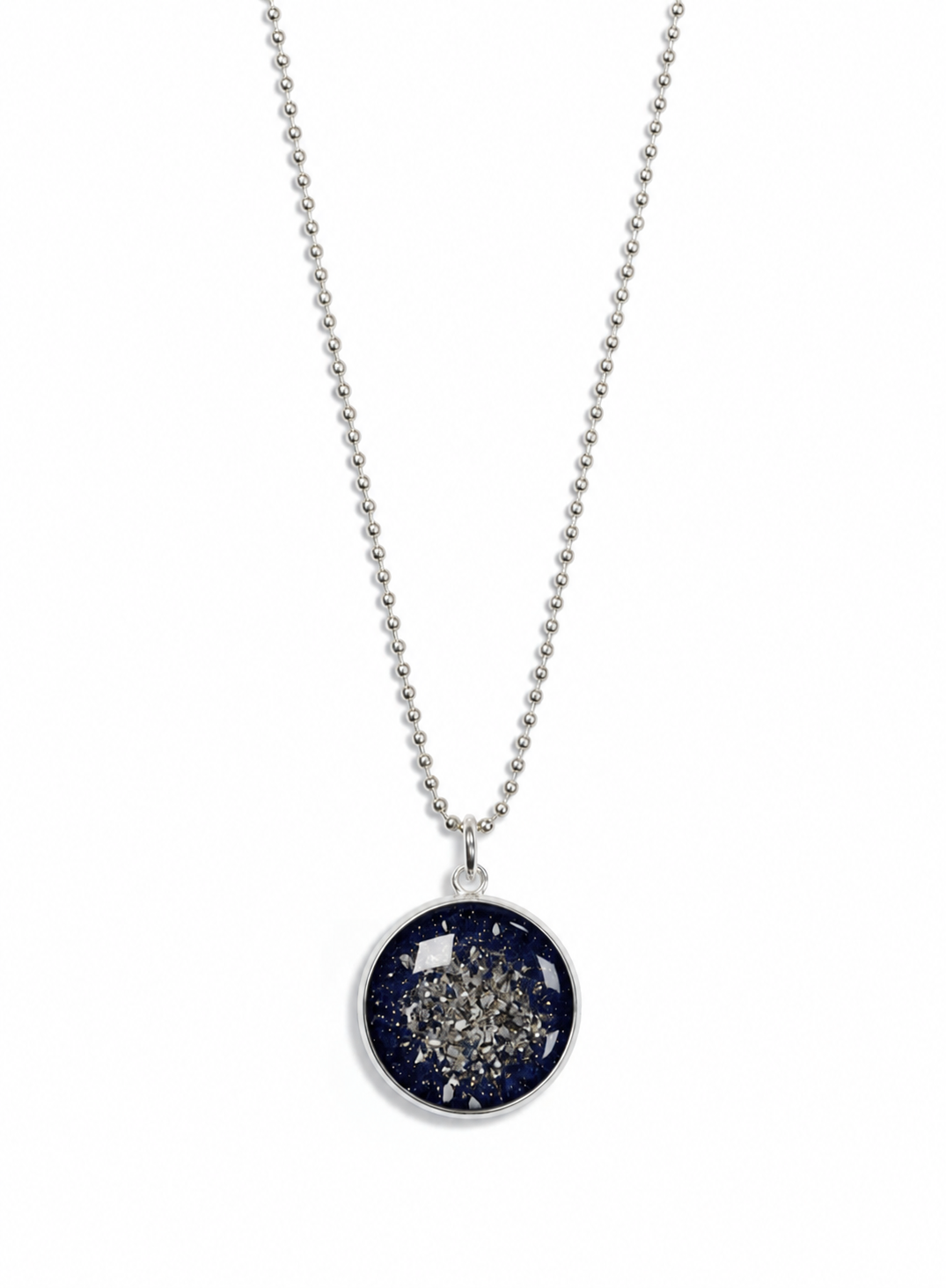 Medium Round Ashes Pendant Necklace
