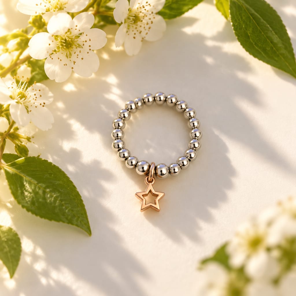 Rose Gold Open Star Ring