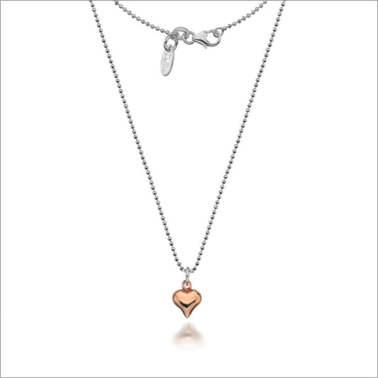 Gigi Rose Gold Heart Necklace Dollie Jewellery