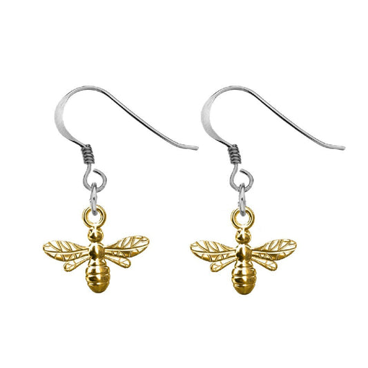 Golden Honey Bee Earrings Dollie Jewellery