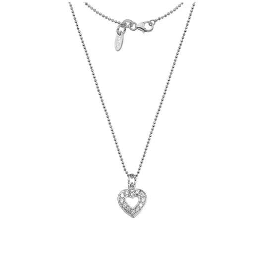 Open Heart Sparkle Necklace Dollie Jewellery